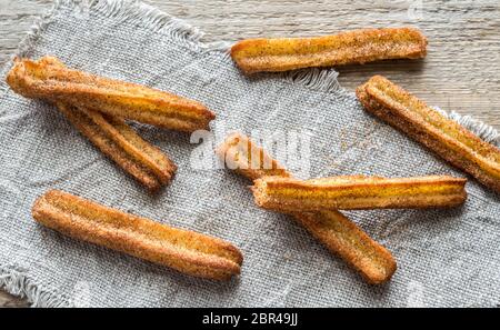 Churros - famoso dessert spagnolo Foto Stock
