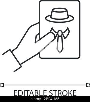 Indovina l'icona lineare perfetta pixel del gioco Illustrazione Vettoriale