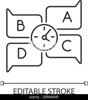 Icona lineare perfetta pixel gioco educativo Illustrazione Vettoriale