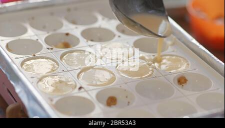 Fai takoyaki a casa Foto Stock