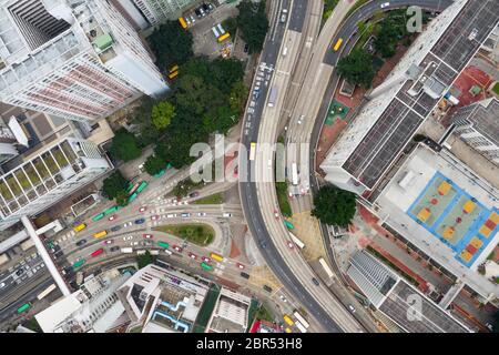 Choi Hung, Hong Kong 25 marzo 2019: Vista dall'alto della città di Hong Kong Foto Stock