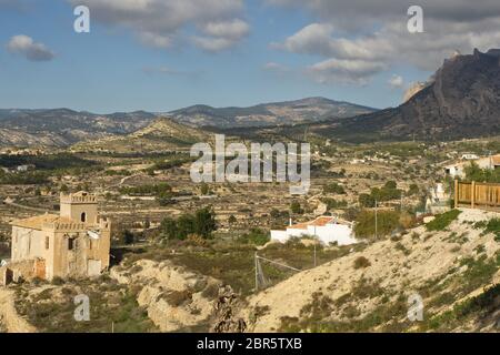 Vista su campagna a Busot vicino a Alicante, Spagna Foto Stock