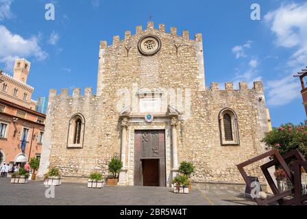 Cattedrale di San Nicola di Bari a Taormina, Sicilia, Italia Foto Stock