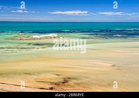 Denham suono dall'Eagle Bluff Lookout - Denham, WA, Australia Foto Stock