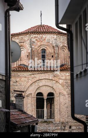 Cupola della Sveta Sofija vecchia chiesa a Ohrid Macedonia del nord Foto Stock