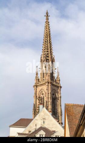 Dettagli architettonici di Mulhouse, una città nella regione Alsazia in Francia Foto Stock