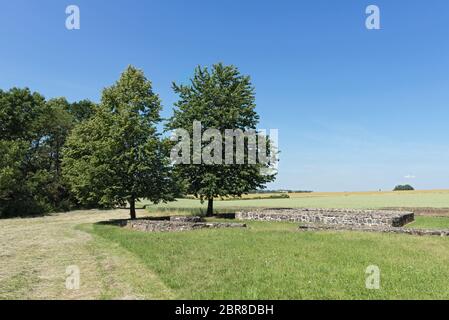 Castello abbandonato arnsburg a muschelheim nel wetterau Hesse in Germania Foto Stock