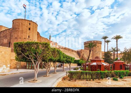 La cittadella di Saladino di ingresso del Cairo, Egitto. Foto Stock