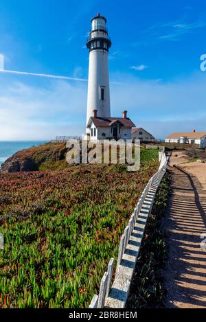 Vista aerea di Pigeon Point Lighthouse in California Foto Stock