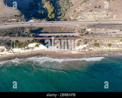 Vista aerea ox Arroyo Hondo Bridge Foto Stock