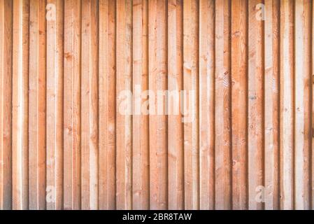 Parete per pannelli ondulazione in legno per backgorund, pronta per montaggio display prodotto Foto Stock