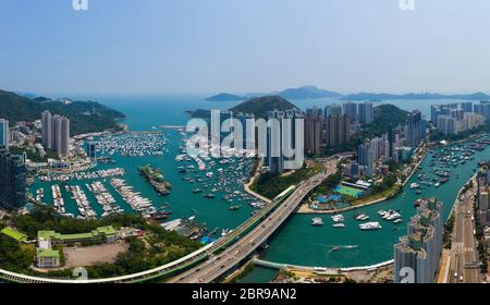 Aberdeen, Hong Kong 11 maggio 2019: Vista dall'alto porto di Hong Kong Foto Stock