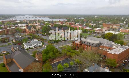 New Bern North Carolina è situato sul fiume Neuse ed era stati prima capitale Foto Stock