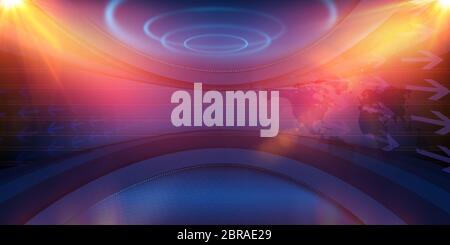 Abstract vuoto 3D Studio spazio, 3d illustrazione Foto Stock