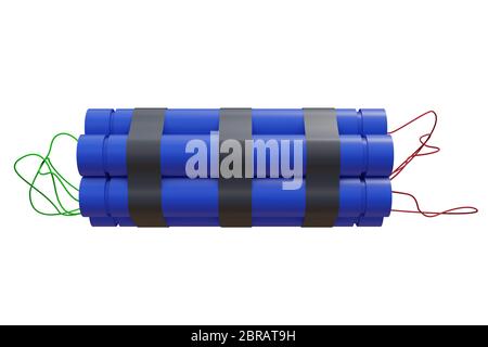 Bastoni dinamitici con esplosivi pericolosi - rendering 3d Foto Stock