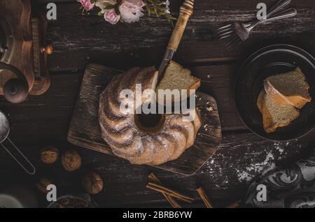 Pane scimmia cibo fotografia, una delizia torta dolce Foto Stock