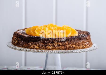 Torta arancione con il miele, il posto per la vostra inserzione Foto Stock