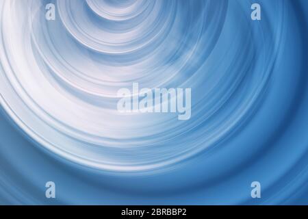 Grafica di sfondo astratto , bianco radiale Motion Blur sentieri di fronte a sfondo blu. Foto Stock