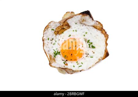 Croque madame sandwich, una delizia prodotti alimentari, fotografia Foto Stock