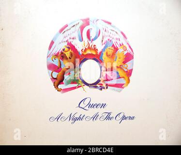 Copertina dell'album in vinile A Night at the Opera di Queen Foto Stock