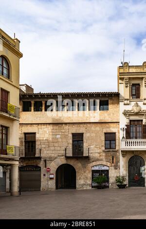 Casa de la Vila city hall di Vilafranca del Penedes, Catalogna, Spagna. Foto Stock