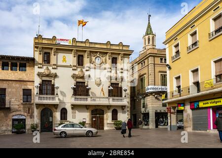 Casa de la Vila city hall di Vilafranca del Penedes, Catalogna, Spagna. Foto Stock