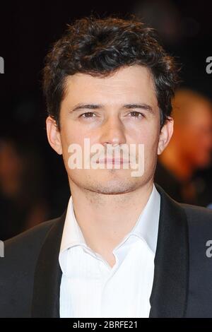 Orlando Bloom partecipa alla prima mondiale dei tre moschettieri, Vue Westfield, Londra. 4 ottobre 2011 © Paul Treadway Foto Stock