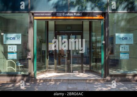 Lockdown Londra: 20 maggio 2020, UCL Institute of Health Informatics edificio a Euston, utilizzando la ricerca di dati per combattere Covid-19 nel Regno Unito e nel mondo. Foto Stock