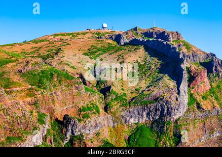 Pico do Arieiro è la terza vetta più alta dell'isola di Madeira in Portogallo Foto Stock