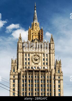 Edificio del Ministero degli Esteri a Mosca Foto Stock