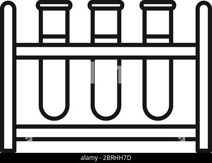 Icona delle provette. Icona vettoriale per la progettazione del web isolata su sfondo bianco Illustrazione Vettoriale