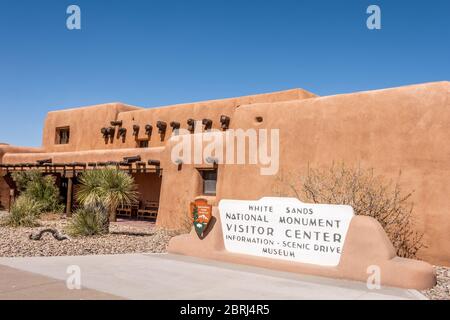 Centro visitatori del Parco Nazionale di White Sands, New Mexico, USA Foto Stock