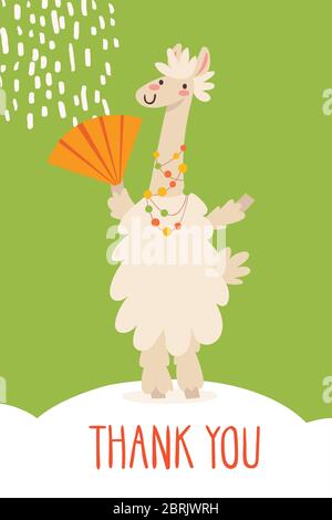 Vettore divertente cartoon mano disegnato grazie carta con lama. Illustrazione Vettoriale