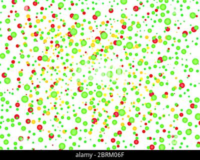 Pannello bianco di sfondo in cerchio rosso verde e giallo. Illustrazione Foto Stock
