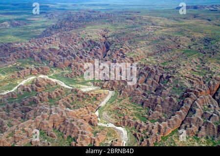 Vista aerea dei Bungle della giungla Foto Stock