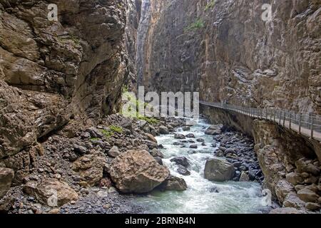 Glacier Canyon in Grindelwald Foto Stock