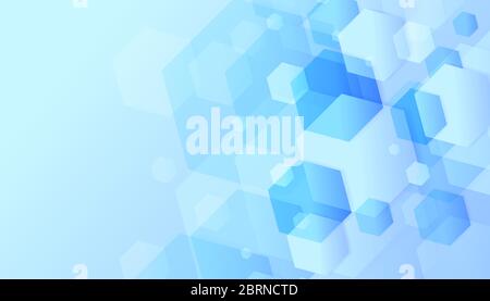Astratto geometrico azzurro esagonale disegno sfondo. Illustrazione Vettoriale
