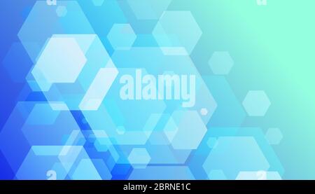 Astratto geometrico azzurro esagonale disegno sfondo. Illustrazione Vettoriale