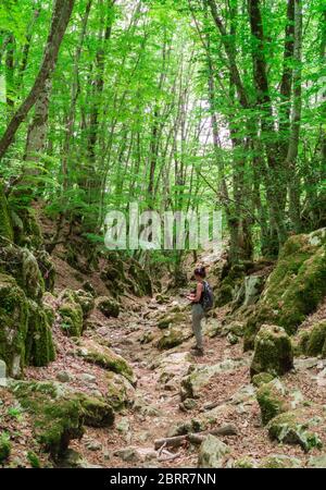 Monte Gennaro - la vetta dei Monti Lucretili, Lazio, Italia centrale; è la vetta più alta visibile da Roma Foto Stock