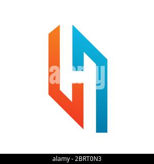 Modello di design del logo H nascosto Illustrazione Vettoriale