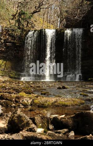 Sgwd Yr Eira, Afon Hepste, vicino a Penderyn. Foto Stock