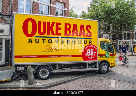 Ouke Baas Car Rental Company ad Amsterdam Olanda 2018 Foto Stock