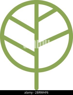 Icona della linea ad albero. Simbolo del logo, tronco di legno e rami ...