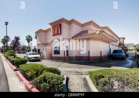 McDonald drive thru ristorante, Las Vegas, Nevada, Stati Uniti Foto Stock