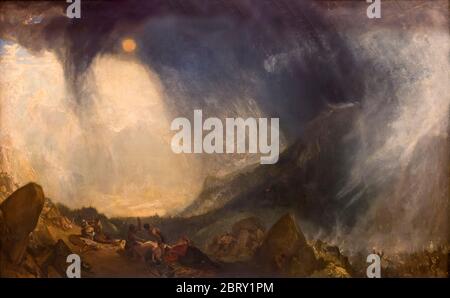 Tempesta di neve, Annibale e la sua Armata che attraversa le Alpi, di JMW Turner,1812, Foto Stock