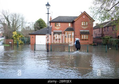 13/11/19 Fishlake , South Yorkshire Floods - Fishlake fu evacuato all'inizio di novembre dopo che il vicino fiume Don scoppiò le sue rive, inondando il villaggio Foto Stock