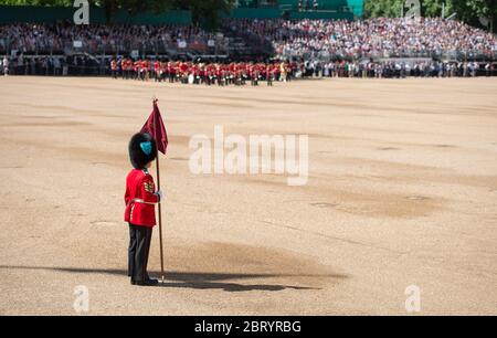 10 giugno 2017. The Colonels Review 2017, la prova finale per Trooping the Color, Horse Guards Parade, Londra, UK Foto Stock