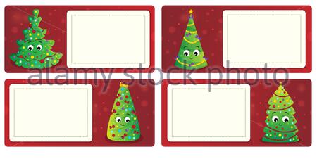 Immagini Natalizie Stilizzate.Carte Stilizzate Tema Natale 1 Illustrazione Immagine Foto Stock Alamy
