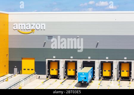 Amazon Derby-Kegworth, Amazon prime Delivery magazzino Amazon SEGRO Logistics Park, East Midlands Gateway, Junction 24 M1, East Midlands Inghilterra UK GB Foto Stock