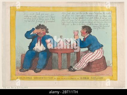 Osservazione di un marinaio sulla morte lamentata di Lord Nelson, 3 dicembre 1805. Foto Stock